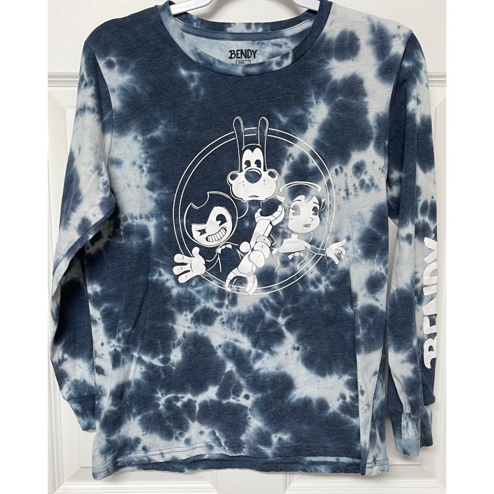 Boys XL or woman’s S Bendy Trio Long Sleeve Graphic Tee tye dye